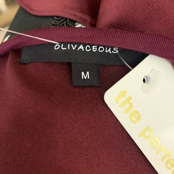 OLIVACEOUS women's tank sleeveless blouse medium maroon NWT - Picture 5 of 10